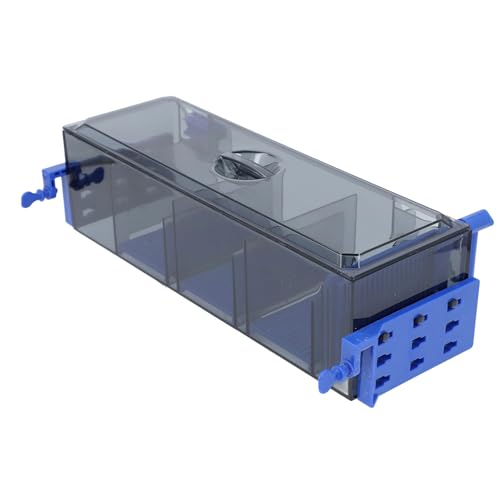 CHICIRIS Aquarium Wall Filter, Dual Suspension Hanging Fish Tank Filter with 4 Compartments for Filtration Media, Adjustable Waterfall Outlet for Aquariums