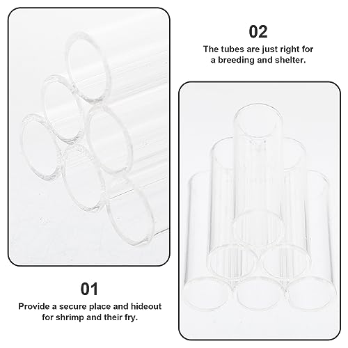 UKCOCO 6holes Acrylic Shrimp House Tubes Shelter for Aquatic Pets Provides Secure Hiding Spots Fish Tanks for Breeding and Resting Aquarium Decoration