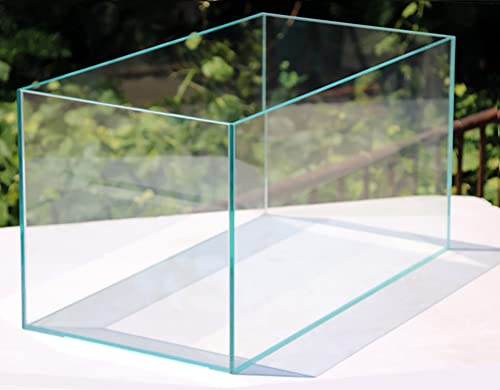 Allcolor Artisan Grade Ultra Clear Rimless Aquarium Tank, Low Iron Glass Fish Tank for Professional Aquascaping and Planted Layouts, 6-60 Gallons (6Gal-Top Glass Canopy) - size: 6Gal 14.1" L × 10.2" W × 10.2" H