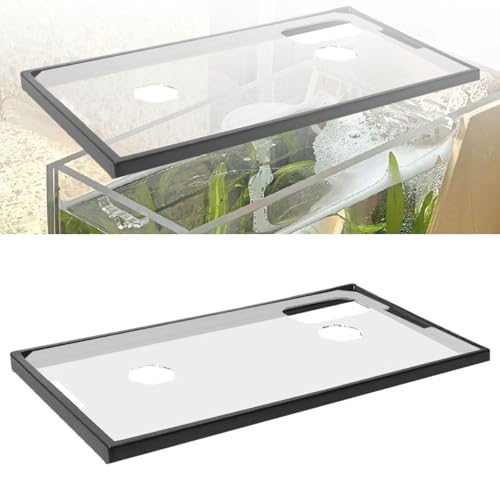Gralara Aquarium Lid with Frame and Feeding Openings for Easy Access, for 40, 40cmx22.5cmx1.2cm
