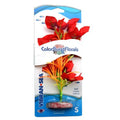Color Burst Florals Vibran-Sea Aquarium Plant, Small Willow Leaf 7-8 inches, Red and Yellow