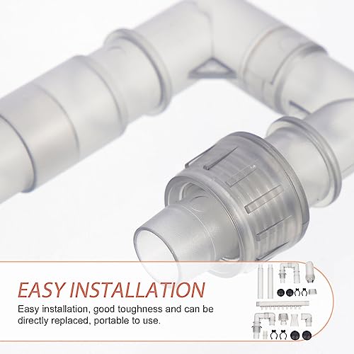 FRCOLOR Aquarium Fish Tank Water Tube 11.81 Inch Intake Outflow Hose Replacement for Filter Pump Plumbing Accessories Smooth Bend Durable Water Accessory 2-Pack - color: Greyx2pcs, size: 30X5.7X2.5CMx2pcs