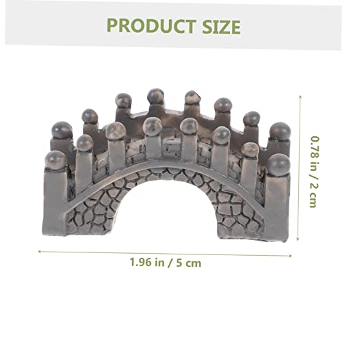 Miniature Resin Arch Bridge Garden Landscape Ornament for Fairy Garden Fish Tank Terrarium Decor Grey Random Color
