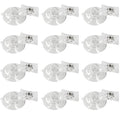 LJY 12 Pieces 45mm Suction Cup Clip Advertising Pop Display Business Cards Holder Stand Clear Clamps for Fridge Shower Aquarium
