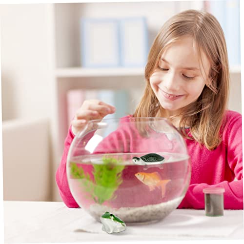 DOITOOL Home Floating Animal Decor 3pcs Ceramic Frog Turtle Fish Tank Aquarium Decor Decorative Ornaments