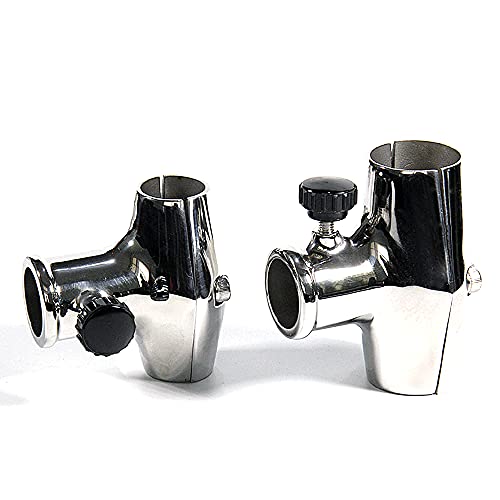 RedSnake Ship RV Boat Accessories Yacht Marine Hardware Stainless Steel Rail Mount Flag Pole Sockets, 7/8"- 1" Rail, 1" Flagpole Holder