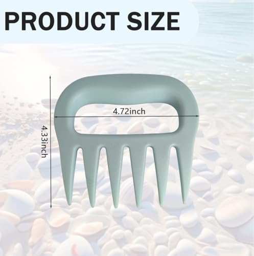 2PCS Sand Scoop with Shovel Sand,Flea Rake with Beach Mesh Bag,Shark Teeth Digger for Sand&Beach,Plastic Beach Digging Tools for Picking Up Shells