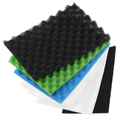 Value Pack of Large DIY Poly Coarse Fine Foam Filter Pads Set for Aquarium Pond(Pack of 7)