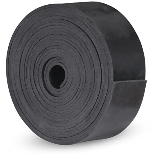 NABOWAN Solid Rubber Sheets,Strips,Rolls 1/16" (.062") Thick x 1" Wide x 120" Long, Thin Neoprene Rubber, Perfect for DIY Gasket Material, Sealing, Liner, Shield, Padding, Mat - size: 1" Wide x 120" Long, style: 1/16" (.062") Thick