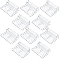 10 Pack Transparent Aquarium Lid Clips 6.3mm Aquarium Cover Bracket Rimless Fish Tank Glass Cover top Support Acrylic and Glass Aquariums top Clips Aquariums Hood Holder Plastic Fish Tank Covers