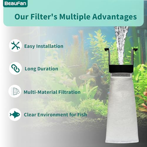 Set of 6 200 Micron Filter Bag Fit for Innovative Marine Fusion Pro 2 AIO 10/14/20/25/40L and Fusion AIO 15/20/25 Desktop Aquarium