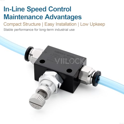 Pneumatic Air Flow Control Valve, PT1/8 Speed Regulating One-Way Throttle Valve ASC-06 - size: PT1/8