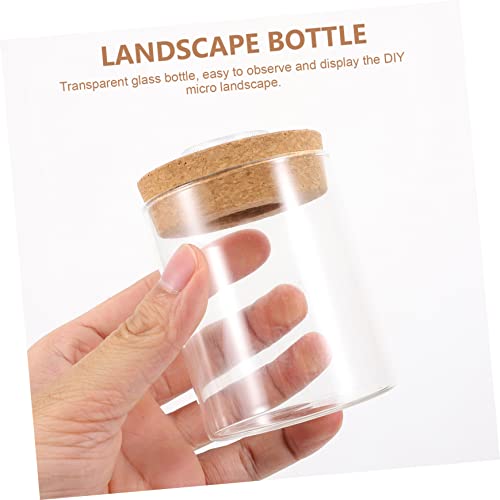 Ciieeo Cylinder High Borosilicate Glass Moss Plant Bottle Creative DIY Microlandscape Terrarium Holder for Indoor Decoration Mini Fish Tank - size: 9.50X6.20X6.20CM