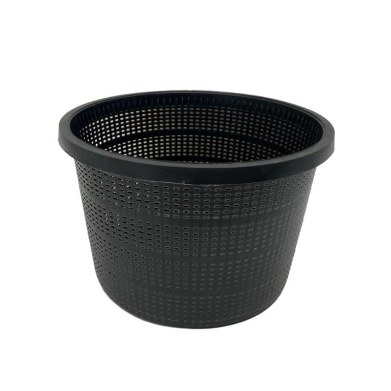 Chalily 7.5" Round Mesh Aquatic Plant Pot Great for Water Lilies, Lotus, and Other Pond Plants Round Plastic Planter for Outdoor Ponds Terrific for Aquatic Soil Plant Basket - size: 7.5" Round Mesh Basket