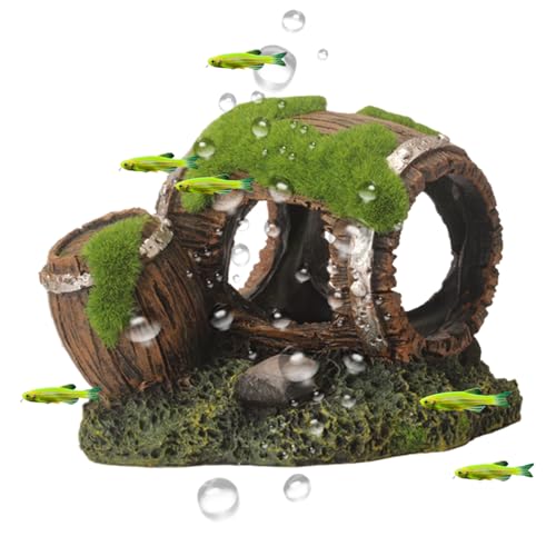Aquarium Cave Decor, Shrimp Corner Shelter, Tank with Fish Feature, Ornamental Resin Habitat for Crayfish, Sleek Style Accessory with Rustic Design, Saltwater Decoration Tool for Quail and Birds - color: Large