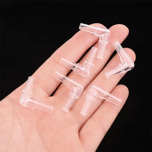 30 Pcs Plastic Elbow Tubing Connector Air Valve Tube Connector Aquarium Air Line Connector Fish Tank Air Splitter L Tube Adapters