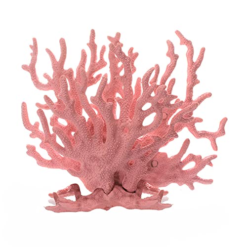 Gigicloud Artificial Aquatic Plants Fish Tank Fake Coral Multi-Purpose Pollution-Free Simulation Water Grass Small Aquarium Plants Artificial Aquarium Decoration - color: Ct107-pvc Pink
