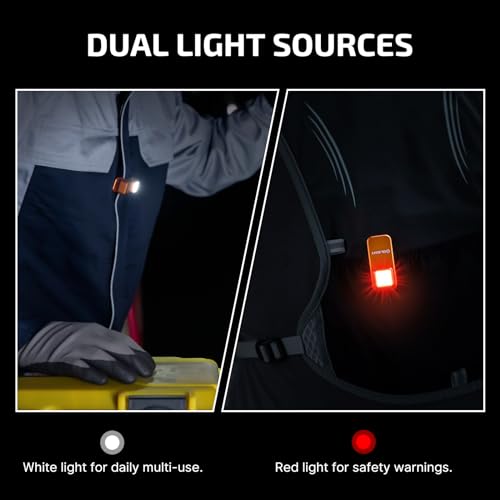 OLIGHT Oclip Rechargeable EDC Flashlight 300 Lumens Dual Sources Compact Pocket Clip Light, Convenient USB C Charging, Magnetic Flash Lights for Working, Cycling, Emergency, Signaling Tool(Orange)