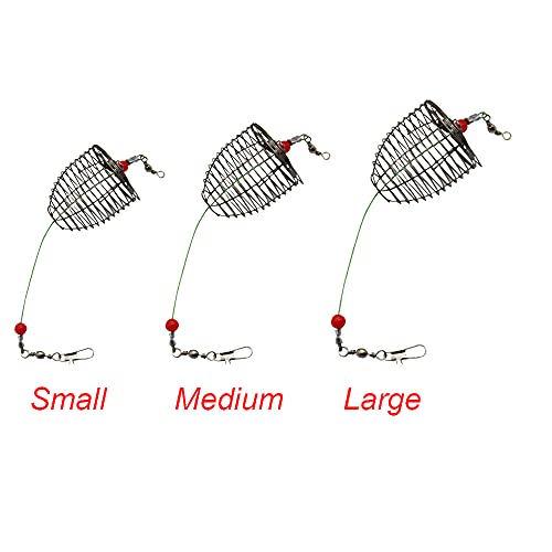 NA 10 PCS Carp Fishing Bait Trap Cage Stainless Steel Fishing Trap Lure Cage Basket Feeder Holder Fishing Gear Tackle Accessories Trap Dia: 3.5CM/4.0CM/4.6CM Available