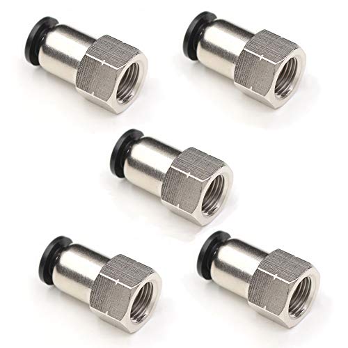 1/4 Female Npt Air Fittings Push to Connect Fittings,CEKER PC 5/16 Od x 1/4" Female NPT Air Lines Fittings Thread Pneumatic Fitting 5/16 Tubing Fitting Push in Connector Quick Connect 5Packs - size: 5/16" OD X 1/4" FNPT