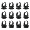 AQUANEAT 12 Pack Aquarium Suction Cups with Clip Black,for 1.1" Aquarium Heater and Submersible Light, Tubing Hose, Plant Fish Tank - size: 1.1inch