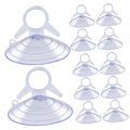 Totority 12-Pack 45mm Clear PVC Suction Cups with Pull Ring – Strong Vacuum Hold for Aquarium Heaters & Decorations, Secure Glass Mount for Fish Tanks