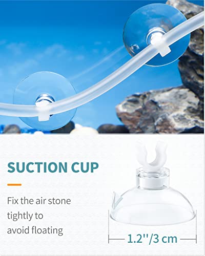Pawfly 8 Inch Air Stone Grey Mineral Bubble Stone Bar Diffuser Bubbler Airstones for Air Pump, Aquarium, and Fish Tank - size: Grey
