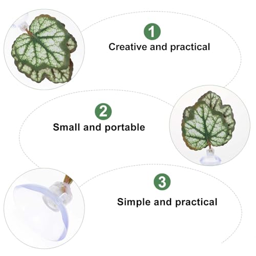 balacoo Betta Fish Leaf Hammock 2-Pack 3.54-Inch Silk Resting Pad with Suction Cup – Stress- for Aquarium Décor, Natural Habitat for Betta, Freshwater Tank Accessory