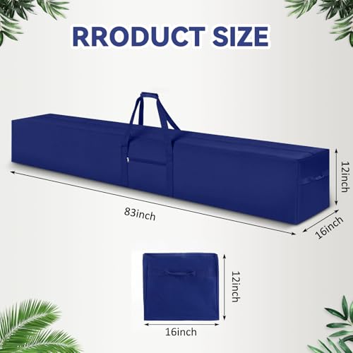 1 Pack 83 x 16 x 12 Inch, 260 L Extra Large Duffle Bag Camping Tent Storage Bag Heavy Duty Waterproof Sport Outdoor Equipment Carrying Case for Pole Travel Canopy Hammock Tripod(Blue) - color: Blue, size: 83 x 16 x 12 Inch, 260 L