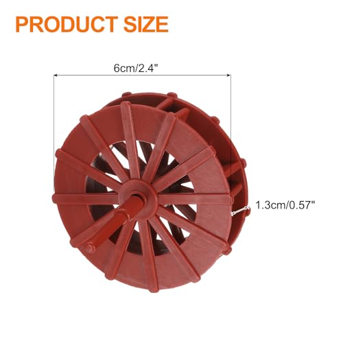 uxcell 2 Pcs Fountain Water Wheel, 2.4 Inch Desktop Fortune Statue Aquarium Wheels Decor Water Fountains Wheel Red - color: Red, size: 2.4 Inch