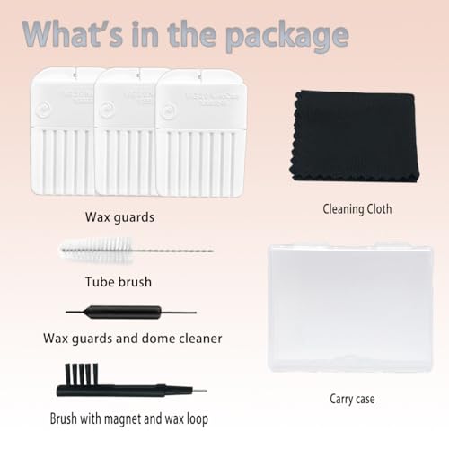 Waxguards 3.0 NanoCare 10993649 Filters for Signia/Rexton and Connexx Hearing Aids - Cleaning Brush Kits with Carry Case- 3packs