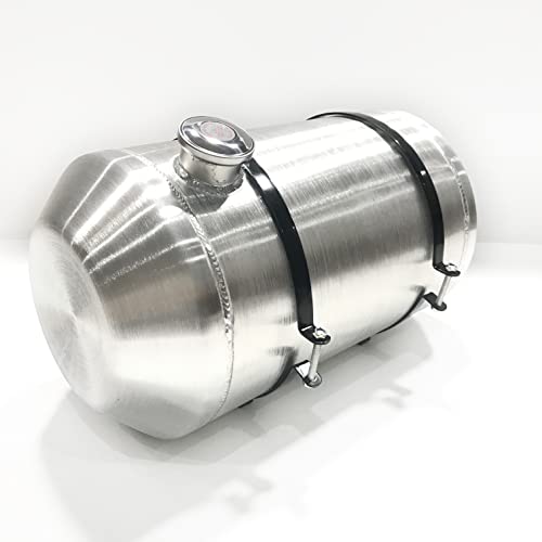 JSD 10 5/8 Gallons 12"x22" Aluminum Spun Round Gas Tank Fuel Cell Tank End Fill 3/8" NPT Outlet --Log splitter, Off-road mini bike,go kart - size: 12" x 22"
