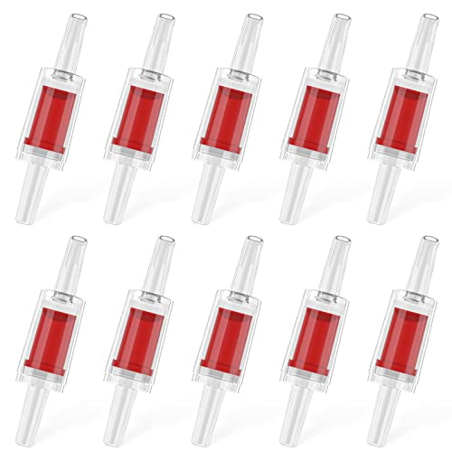 Pawfly Aquarium Check Valves Plastic One Way Non-Return Check Valve for Fish Tank - color: Red