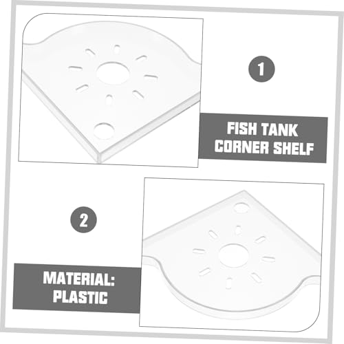Totority Aquarium Corner Rack Fish Tank Corner Organizer Storage Shelf for Supplies - color: White