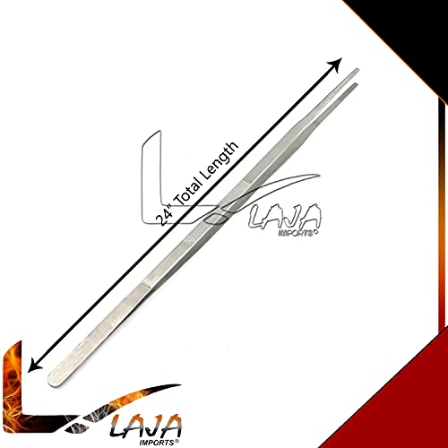 24" Tweezers (Herp Feeding Tool) Snake Reptile Stainless Steel Straight for Educational Use