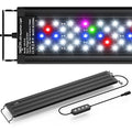 SEAOURA Led Aquarium Light for Plants-Full Spectrum Fish Tank Light with Timer Auto On/Off, 18-24 Inch, Adjustable Brightness, White Blue Red Green Pink LEDs with Extendable Brackets for Freshwater - size: for 18-24 inch tank