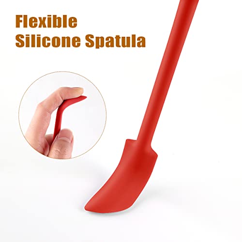 Silicone Spatula Set (6Pcs) - Mini Scraper Tool for Beauty & Food - Reach Every Last Drop, Multi-Size Spatulas for Makeup Jars, Lotion Bottles & Kitchen Containers (Color #3) - color: Color #3