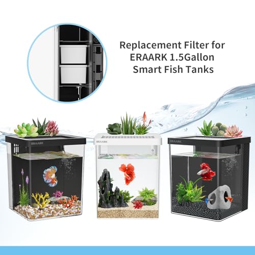 ERAARK Filter Media Replacement Physical Filter cartridges Smart Fish Tank 4-Pack (4pack Physical Filter)