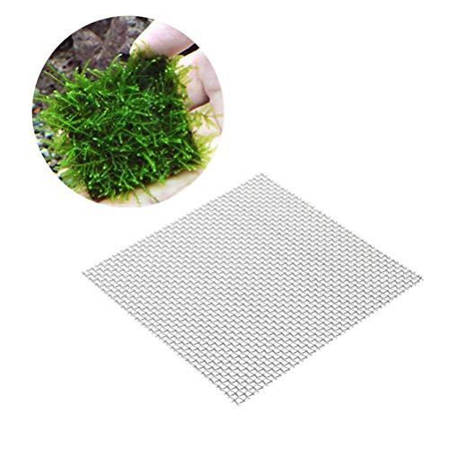 POPETPOP 10pcs Stainless Steel Wire Mesh Pad for Aquarium Plants Moss Net for Easy Planting and Decoration and Tear-Resistant Water Grass Holder
