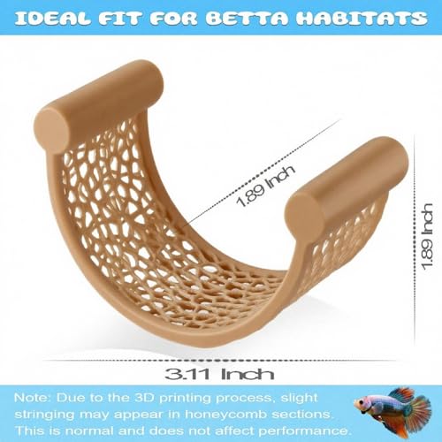 CPLIKE Natural Wood Betta Hammock - Floating Resting Log for Bettas, Shrimp & Nano Fish - Aquarium Hideout, Fish Tank Decor, Aquatic Perch for Small Tanks - color: B: Wood