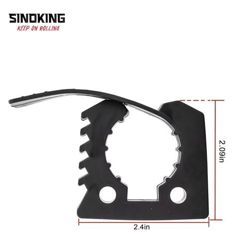 SINOKING Shovel Mount Rubber Clamp for Securing Equipment from 1-1/4" to 1-3/8" in diameter for Home, Garage, Boat, RV, ATV & Off-Road