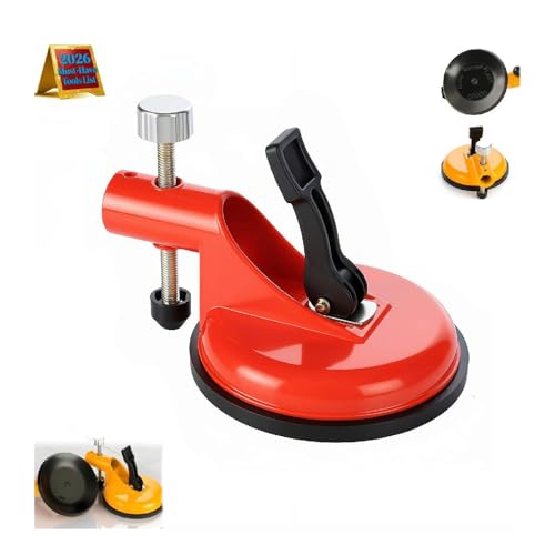 Adjustable Height Setter,Floor Gap Fixer Tool,2026 Upgraded Pro Countertop Alignment Clamps,Adjustable Vacuum Suction Seam Countertop Leveling Alignment Clamp with Heavy-Duty Rubber Suction Cups - color: Red