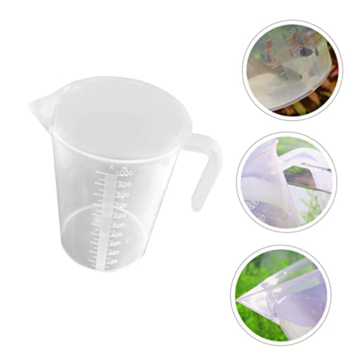 COLLBATH 1pc Aquarium Measuring Cup for Fish Feeding Water Changing and Accurate Liquid Measurement Non-breakable Design