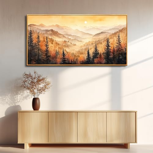 FUHAIHUA Wood Framed Canvas Wall Art For Living Room Wall Decor For Bedroom Office Wall Decoration Forest Landscape Paintings Farmhouse Pictures Artwork Room Aesthetic Home Decor 20x40 In - color: Forest Landscape Wood Framed, size: 40"L x 20"W