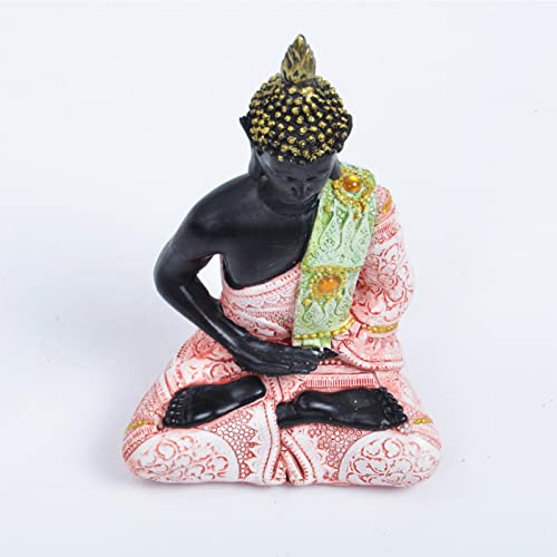 Buddha Statue Decor Ornament Aquarium Fish Tank Decorations Reptile Turtle Lizard Spider Tanks Terrarium Thai Buddhism Sculpture Figurine Pet Red - color: Buddha Red