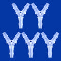 Plastic Barb Equal Y Tee 3/16" hose ID Polypropylene pipe connectors Plastic Joint Splicer Mender Adapter Union Boat Water Air Aquarium O2 Fuel (pack of 5) - size: 3/16 Inch, style: Pack of 5