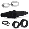 Sealproof Pond Tubing Pump Fitting, 30 Configurations, Works with Most Pumps, Fish Safe, Black - size: 1 Pack