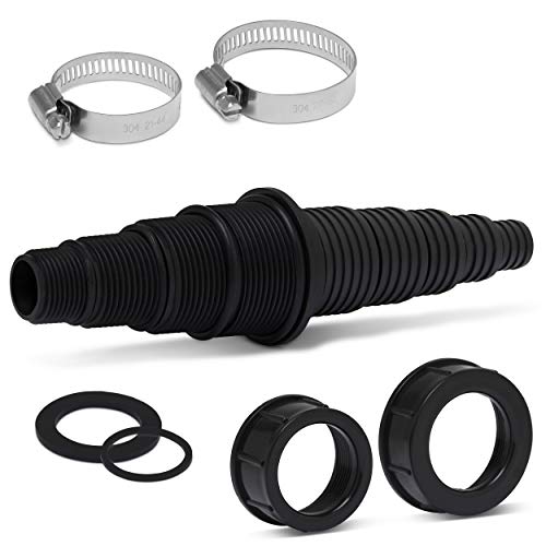 Sealproof Pond Tubing Pump Fitting, 30 Configurations, Works with Most Pumps, Fish Safe, Black - size: 1 Pack