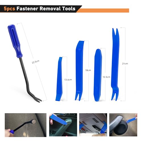 GOOACC 1045Pcs Car Push Retainer Clips & Auto Fasteners Assortment -30 Most Popular Sizes Nylon Bumper Fender Rivets with Fasteners Remover an 10 Cable Ties for Toyota GM Ford Honda Chevy - color: 1000Pcs Clips + 45 Remover
