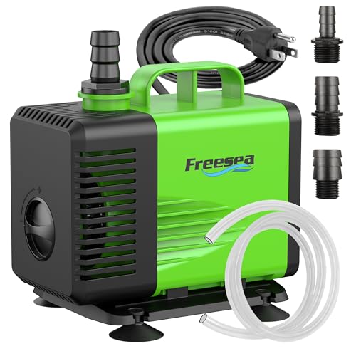 FREESEA Submersible Water Pump for Pond: 1350GPH 150W Fountain Pump with 6.6ft Tubing for Aquarium Fish Tank Waterfall Hydropoic - size: 150W/1350GPH